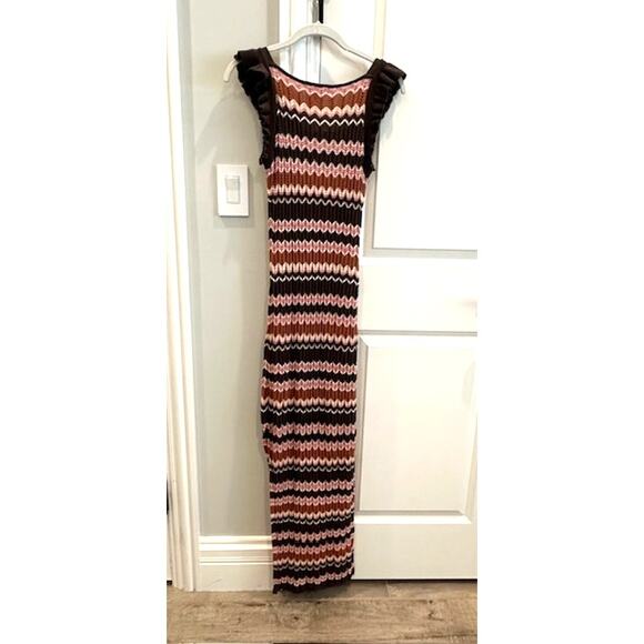 Heartloom Bennet Dress in Brown/Mauve Chevron Wave Size: Small - Picture 10 of 11